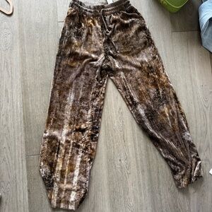 Velvet Tie-Dye Pants